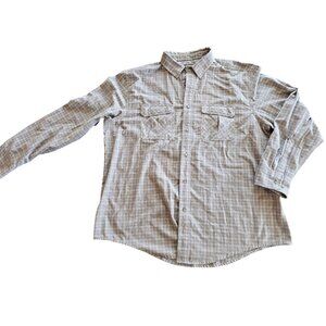 Cabelas Mens XL Plaid Long Sleeve Shirt  Nylon/Polyester